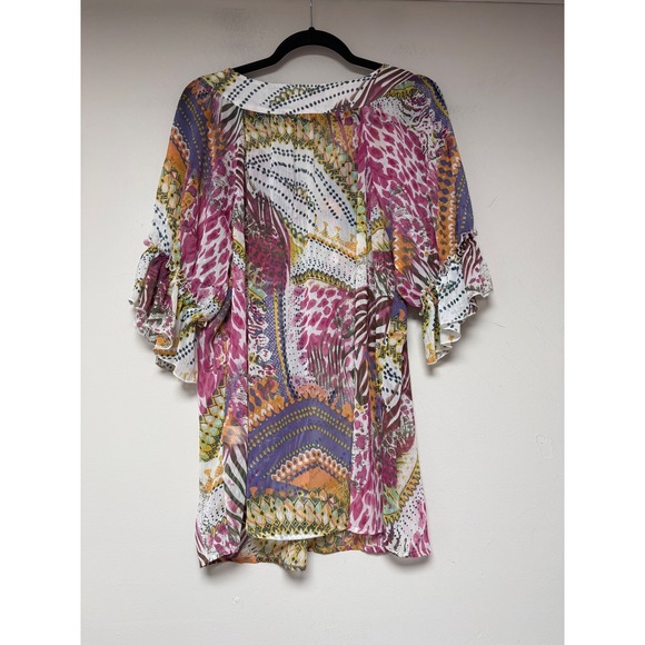 Mushka by Sienna Rose Inc. Boho Kaftan Tunic Dress Multi Color Size L - Picture 6 of 7